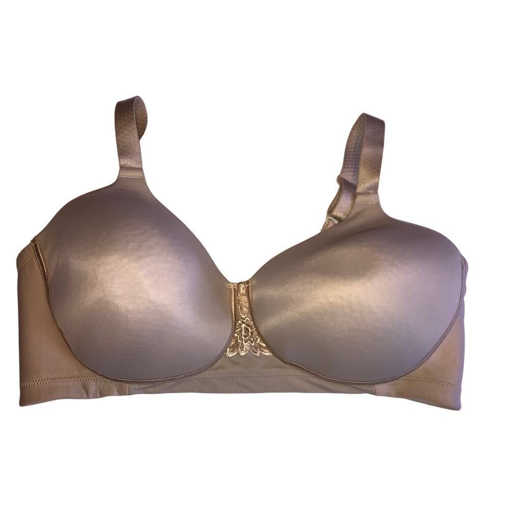 Vanity Fair Bra 40DD Womens Full Figure Beauty Back Smoothing Beige Tan Wireless